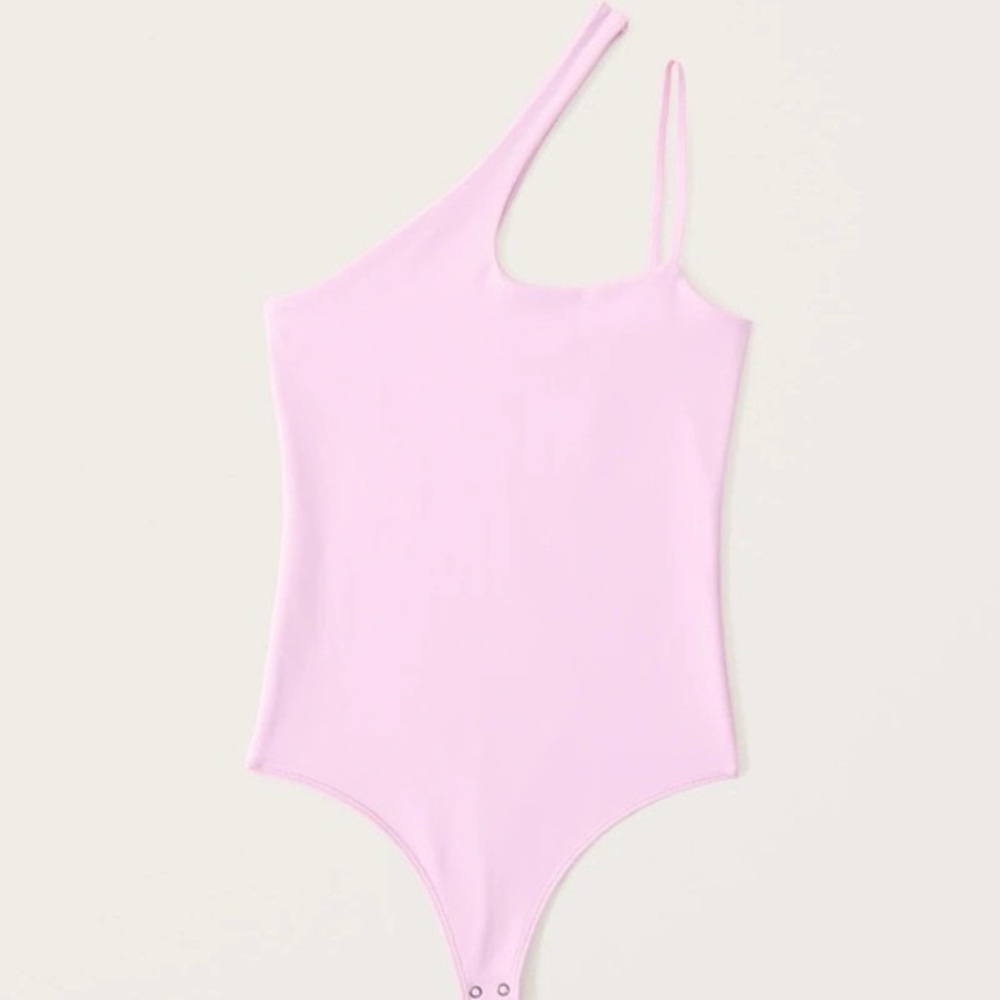 Abercrombie Pink asymmetrical bodysuit